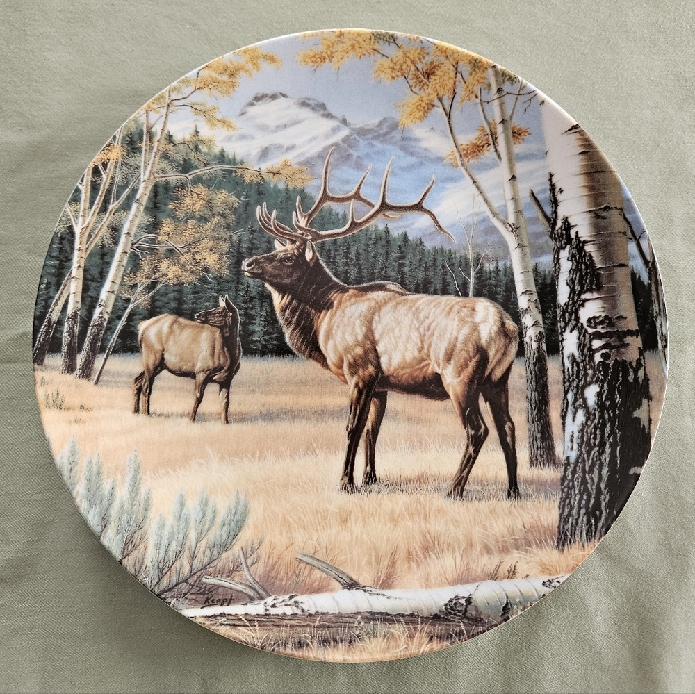 The Elk‎ by Paul Krapf - 5th Decorative Plate - Wild and Free: Canada's Big Game